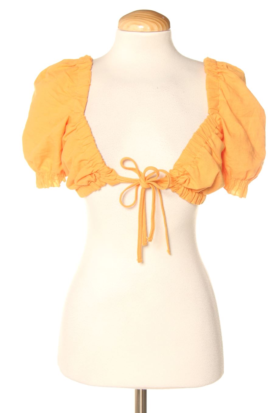Blusa de manga corta de Bershka de la talla S, de color naranja