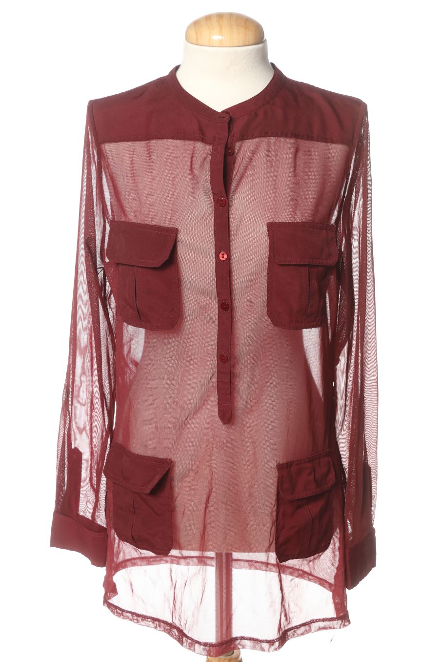 Blusa a maniche lunghe de Adolfo Dominguez de la talla S, de color bordeaux