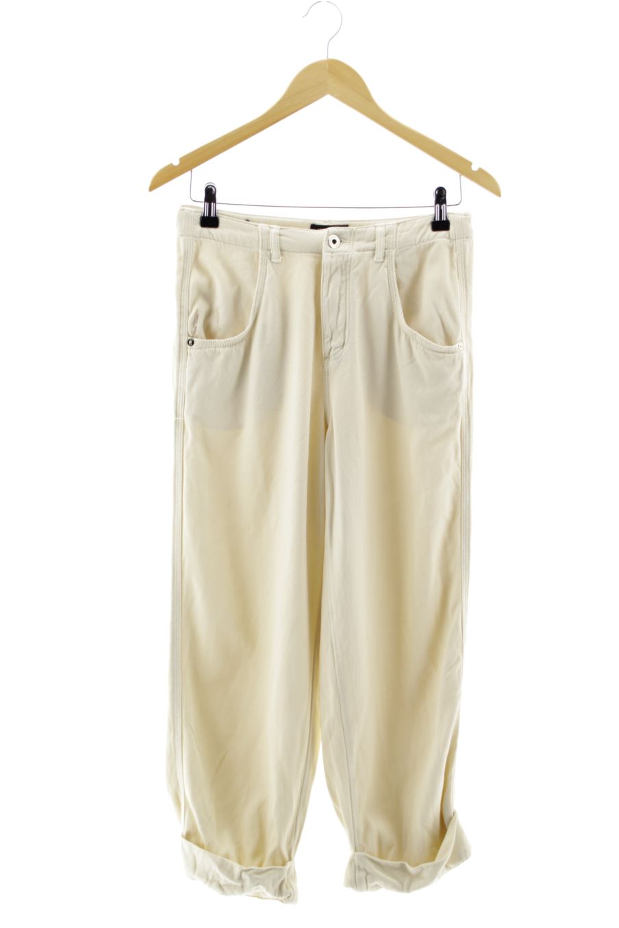 Vaqueros de Massimo Dutti de la talla 38, de color beige