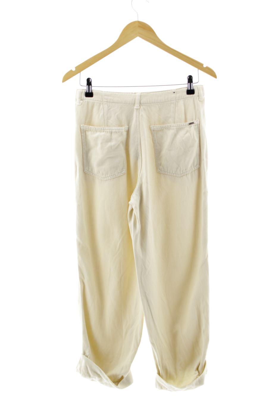 Vaqueros de Massimo Dutti de la talla 38, de color beige