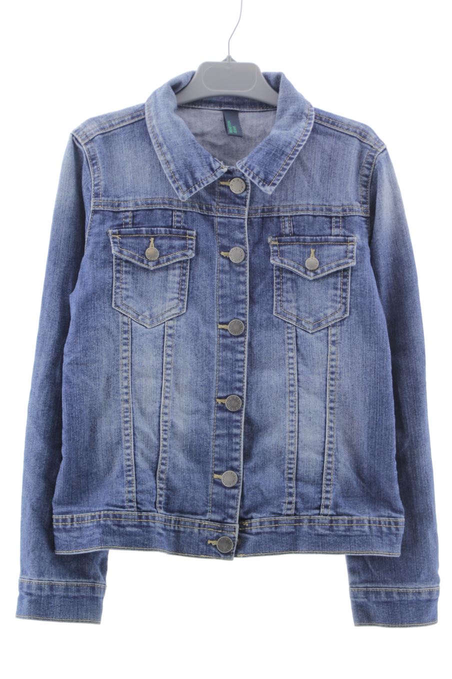 Cazadora de Benetton de la talla 7 años de denim de segunda mano