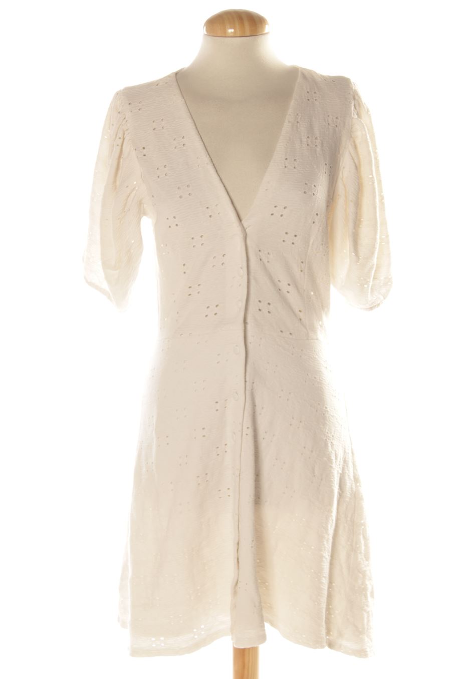 Robe casual H&M de la taille S, de couleur blanc