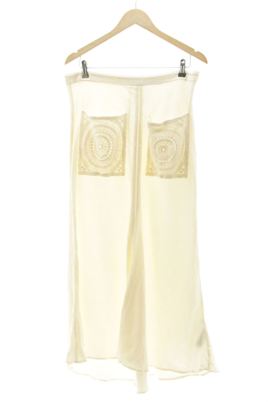 Jupe Zara de la taille XL, de couleur blanc