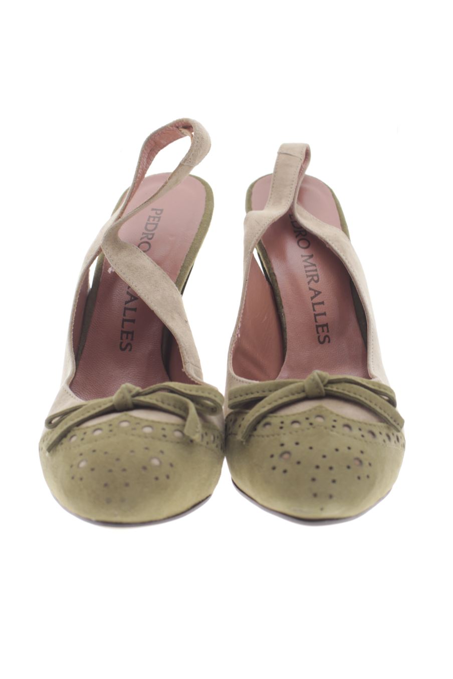 Sandalias tacon de Pedro Miralles de la talla 37, de color beige de