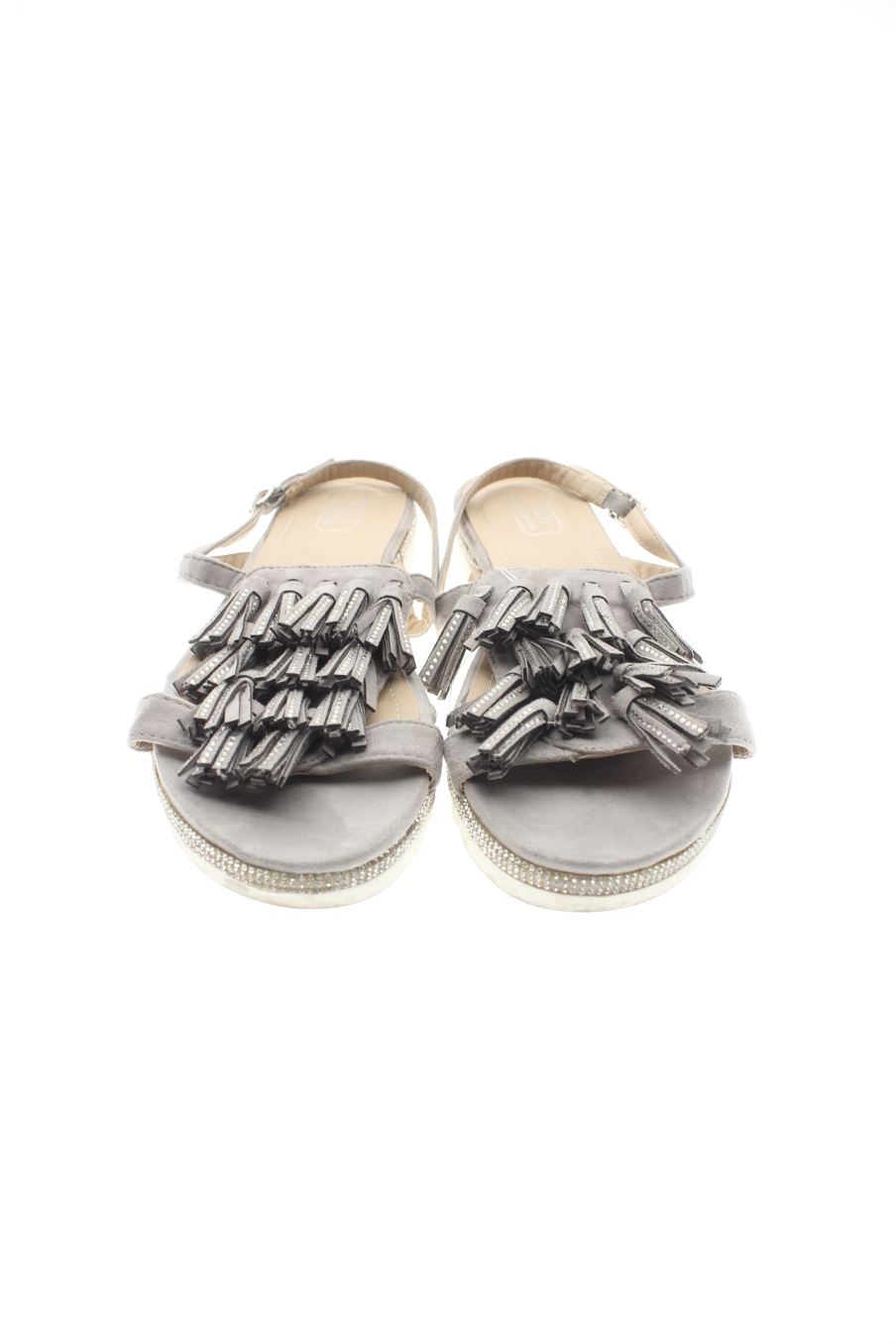 Sandalias planas de H&D de la talla 41, de color gris de