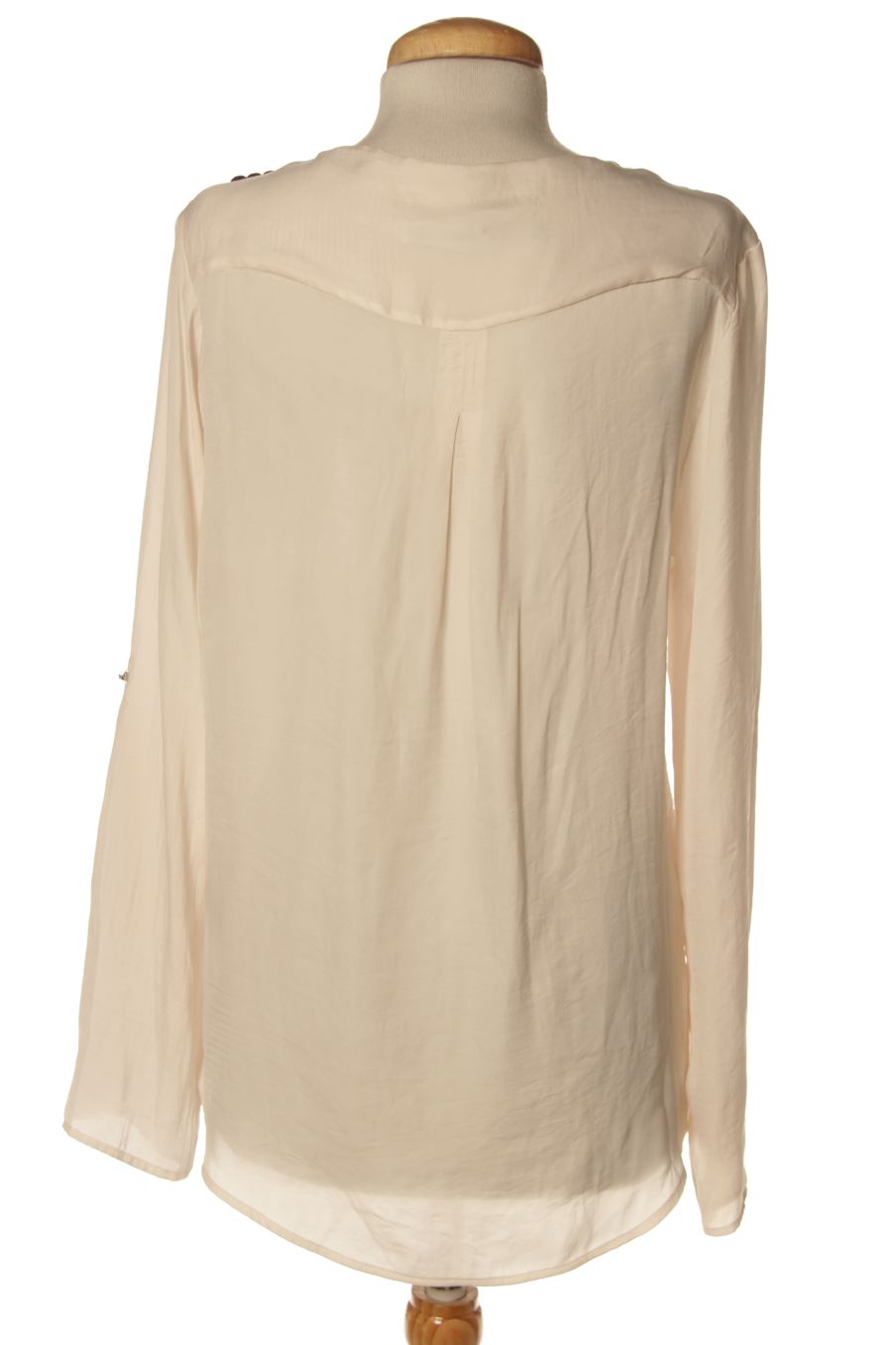 Blouse à manches longues Zara de la taille M, de couleur beige