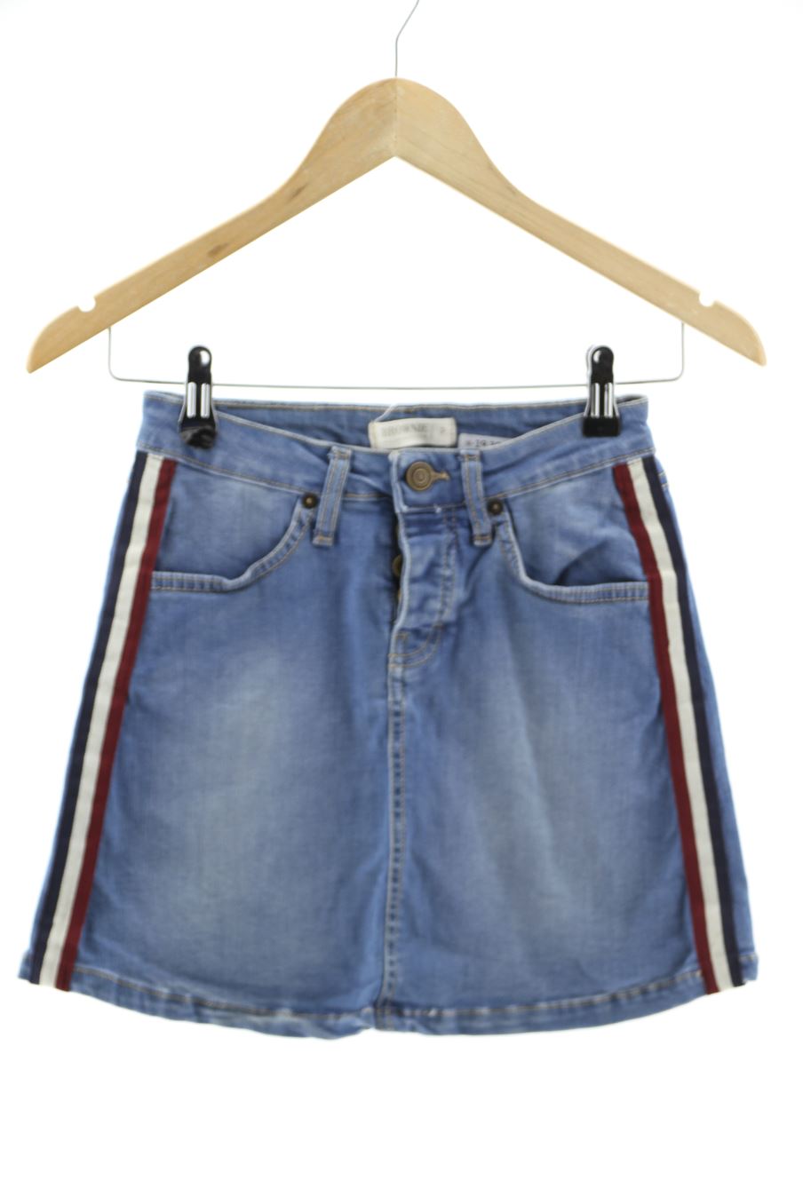 Jupe Brownie de la taille S, de couleur bleu de denim