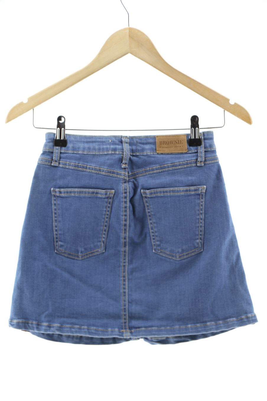 Jupe Brownie de la taille S, de couleur bleu de denim