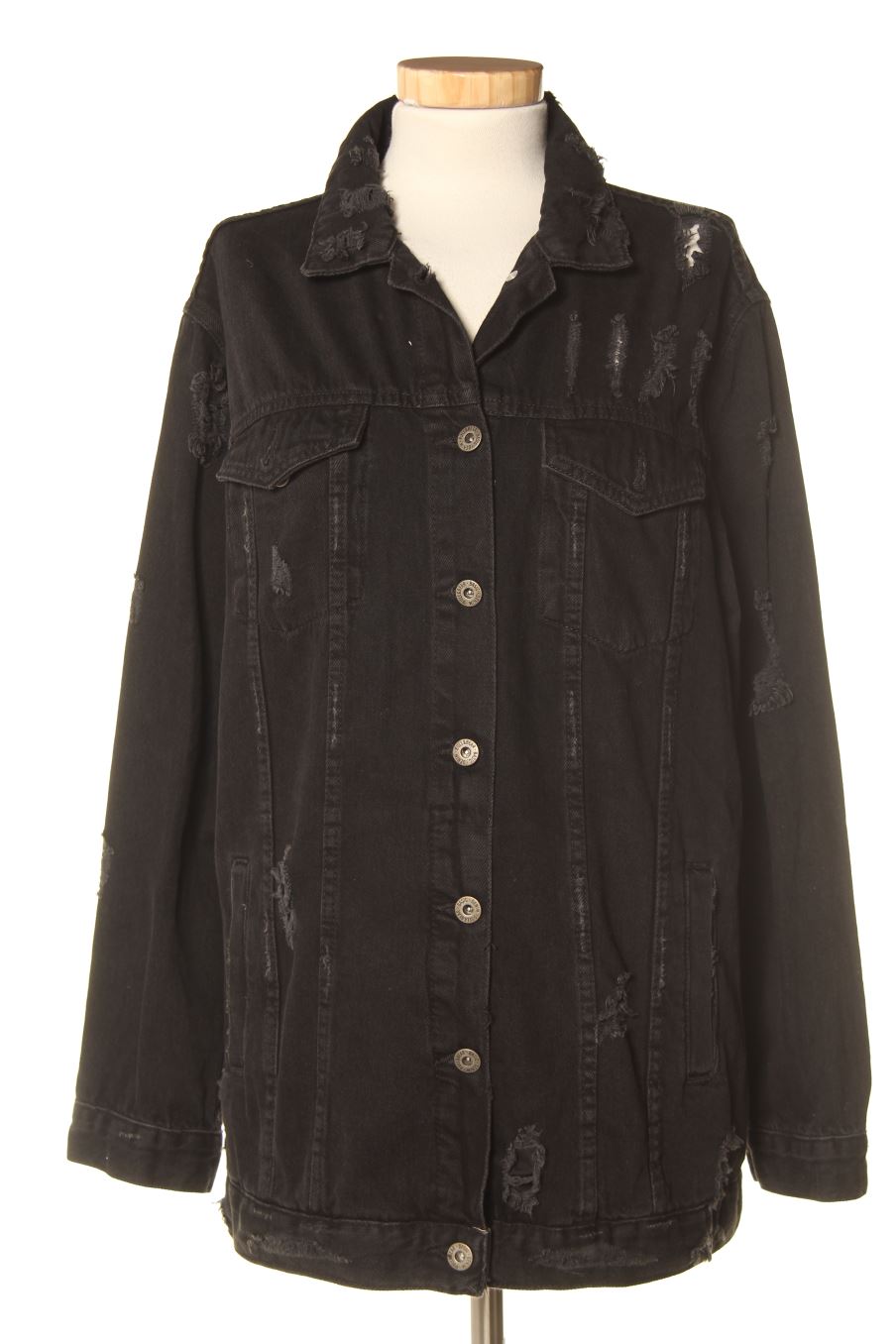 Blouson Pull & Bear de la taille S, de couleur noir de denim