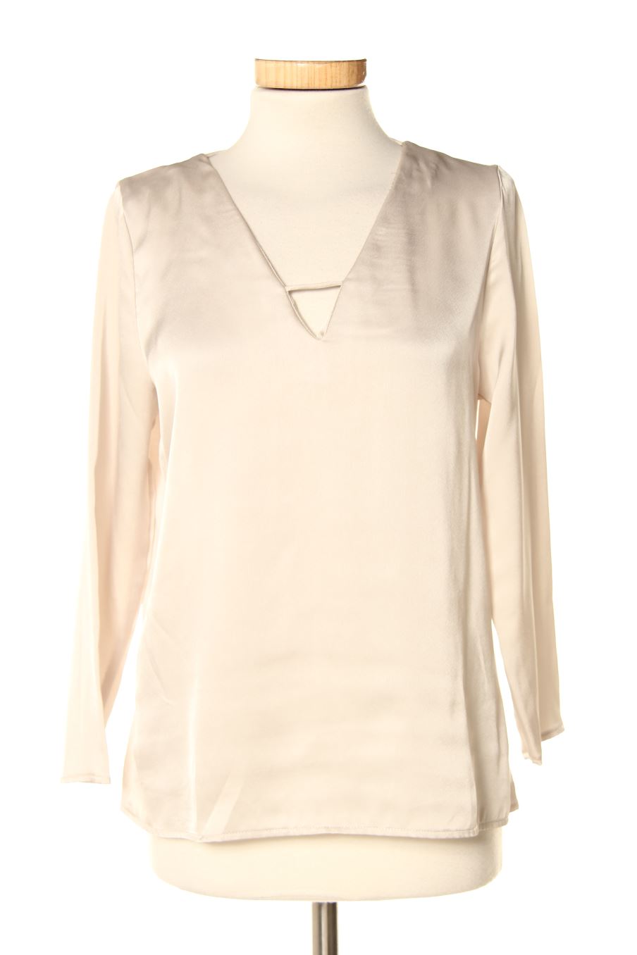 Blouse à manches longues Mango de la taille XS, de couleur beige