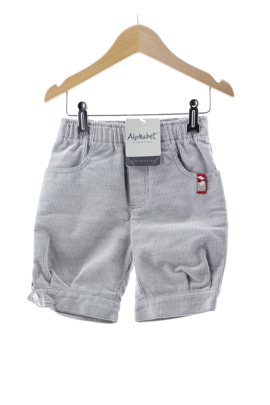 Pantalon Alphabet de la taille 6 mois de velours côtelé avec une étiquette