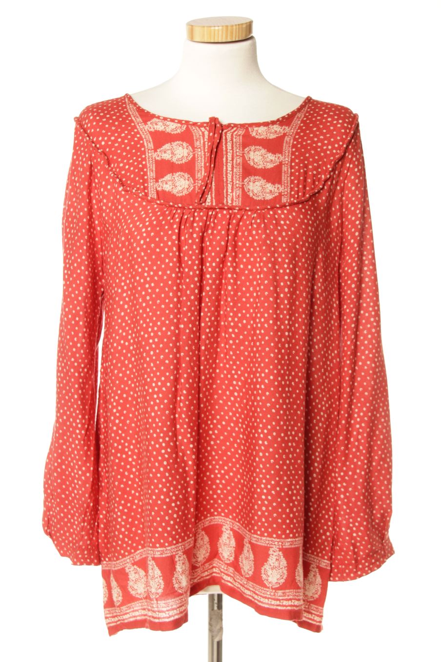 Blusa de manga larga de Pepita Perez de la talla XL, de color naranja