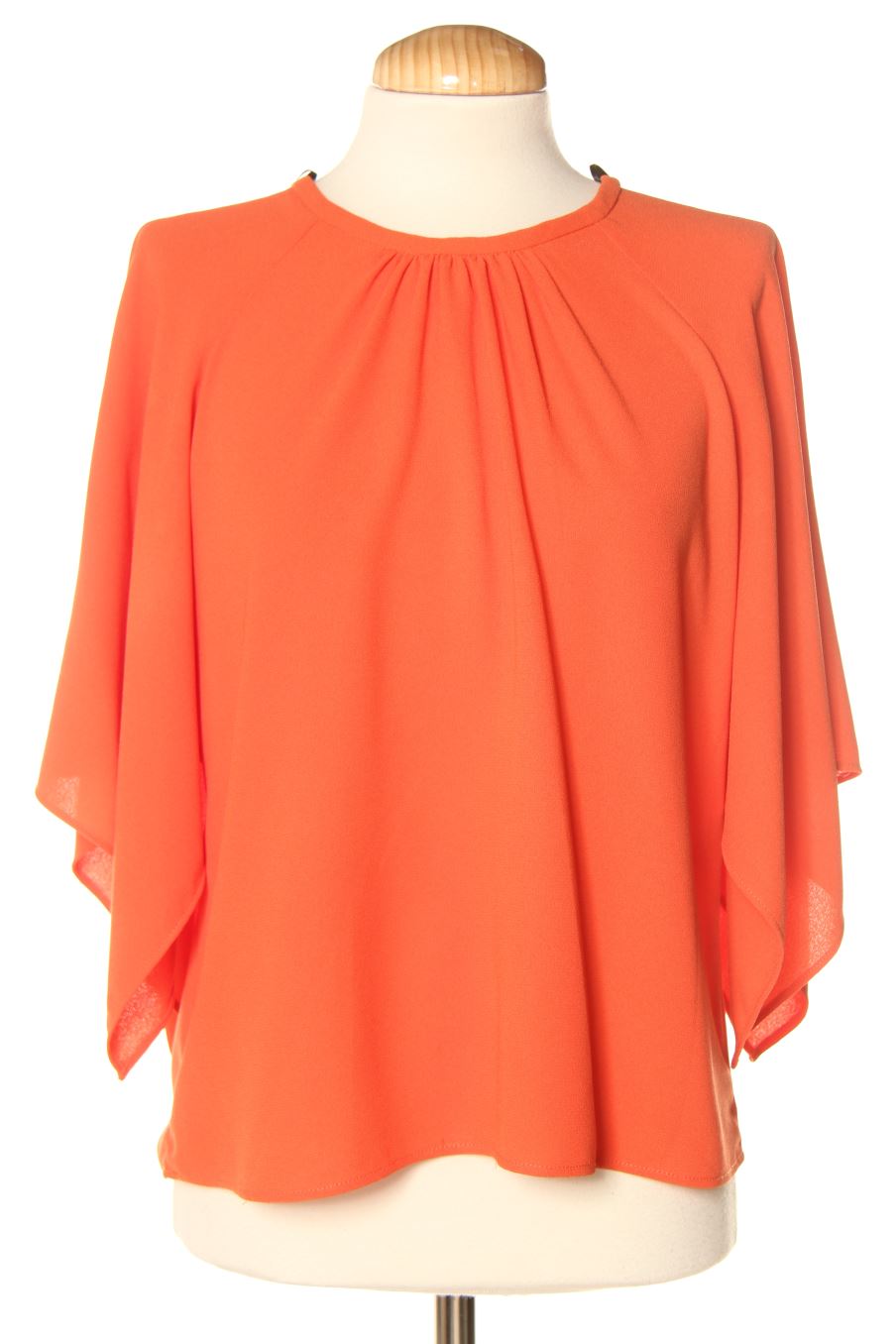 Blusa de manga corta de Zara de la talla XS de color naranja