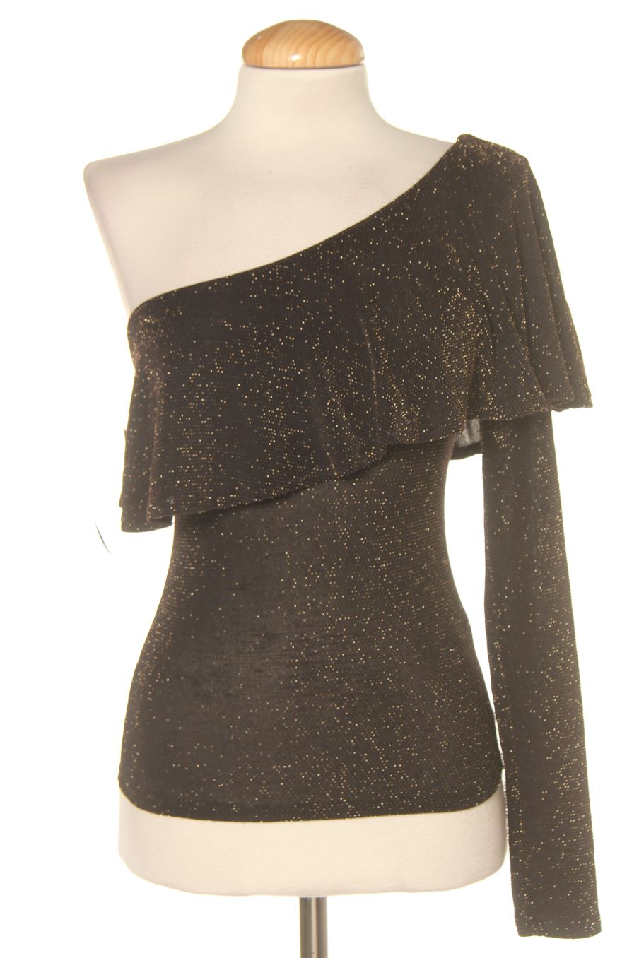 Top de Bershka de la talla XS, de color negro