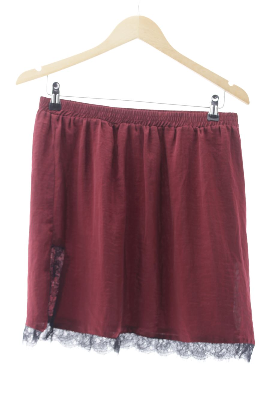 Aufwändiger Rock von Mango Größe L, Farbe Bordeaux, für
