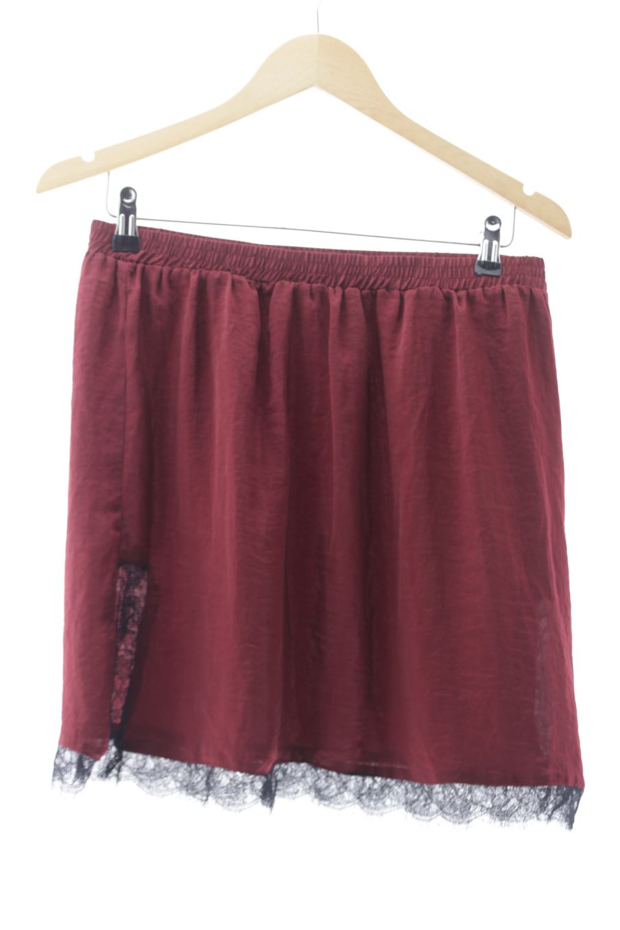 Aufwändiger Rock von Mango Größe L, Farbe Bordeaux, für