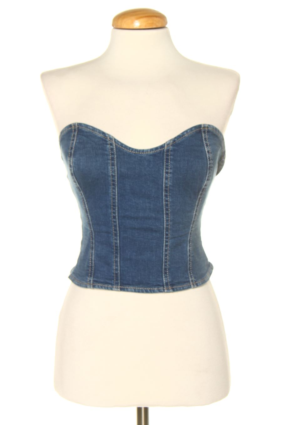 Top Stradivarius de la taille M, de couleur bleu de denim