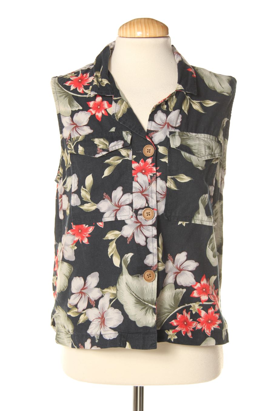 Camisa sin mangas de Mango de la talla S, de color flores