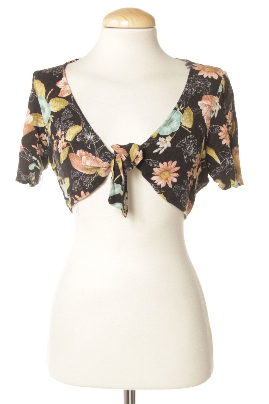Blusa de manga corta de Pull & Bear de la talla S, de color flores