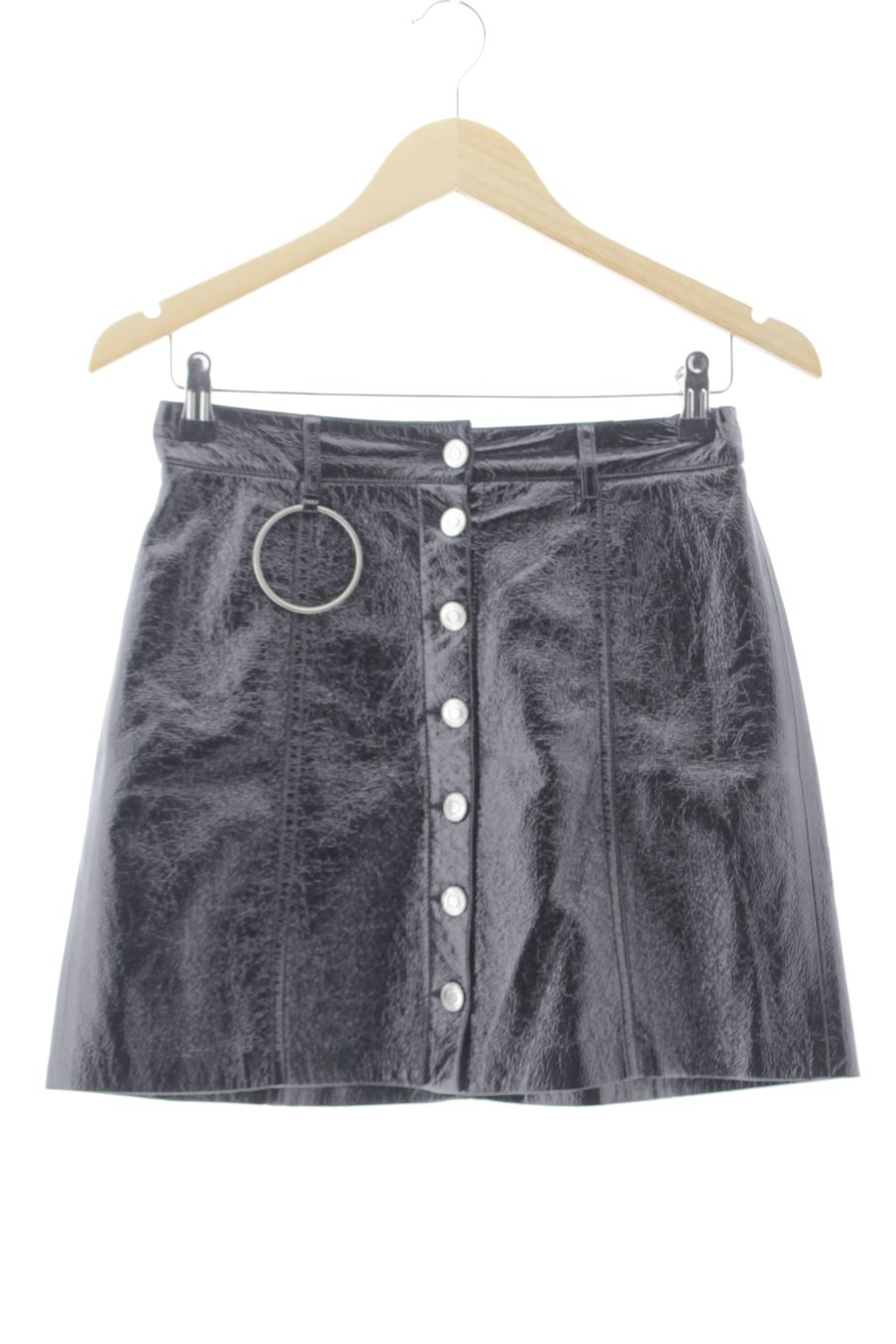 Aufwändiger Rock von Stradivarius Größe 36, Farbe Schwarz, aus Synthetisch für
