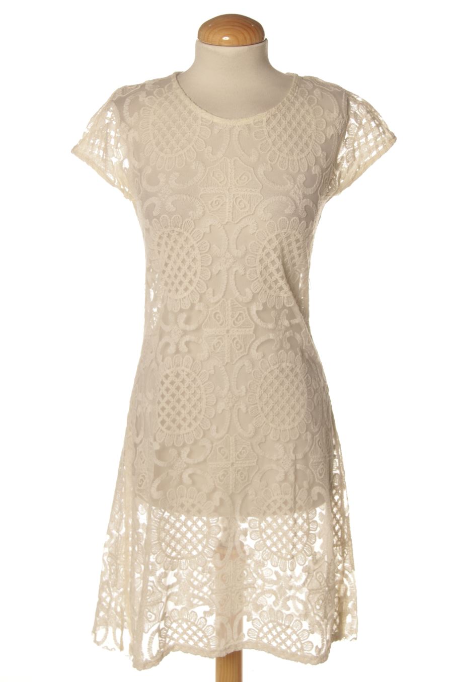 Robe casual Okeysi de la taille S, de couleur beige