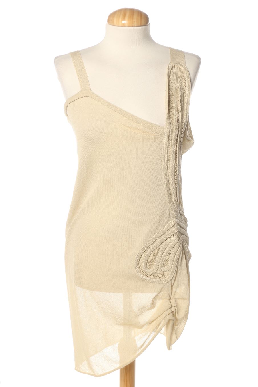 Vestido casual de pier antonio gaspari de la talla 44, de color beige