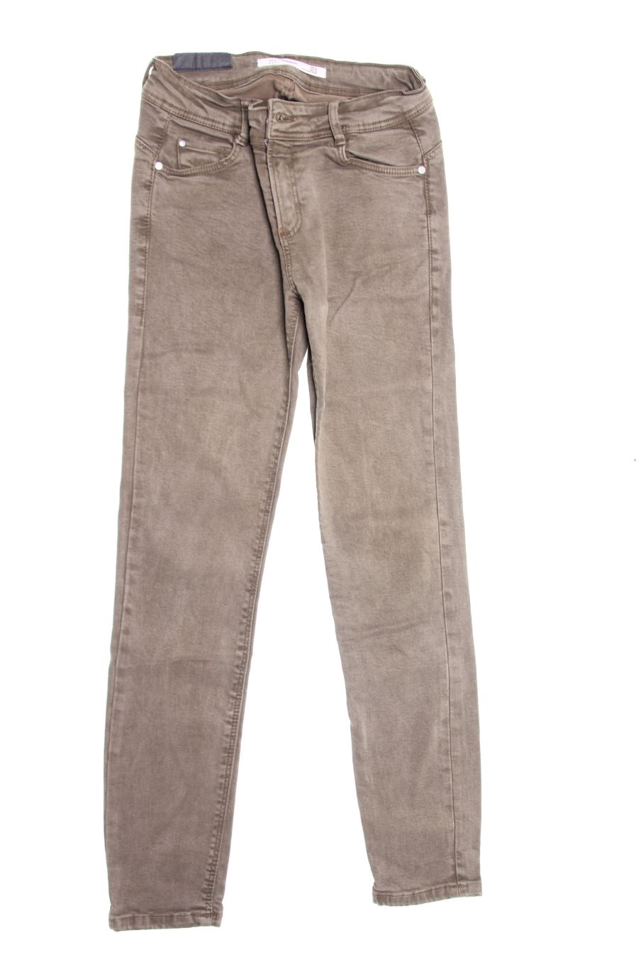 Jeans Zara de la taille 34, de couleur vert de denim