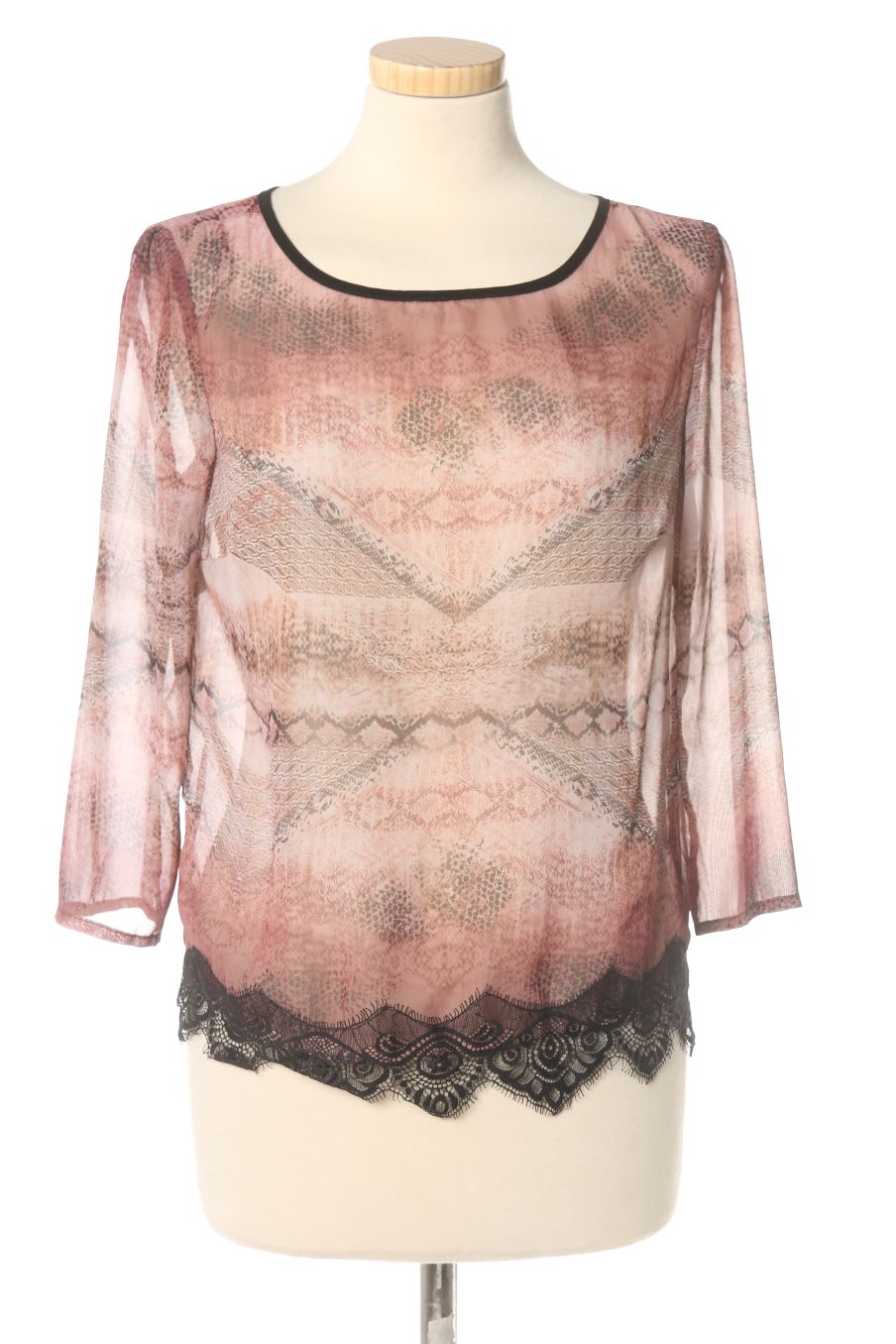 Blusa de manga larga de Bershka de la talla S, de color estampado