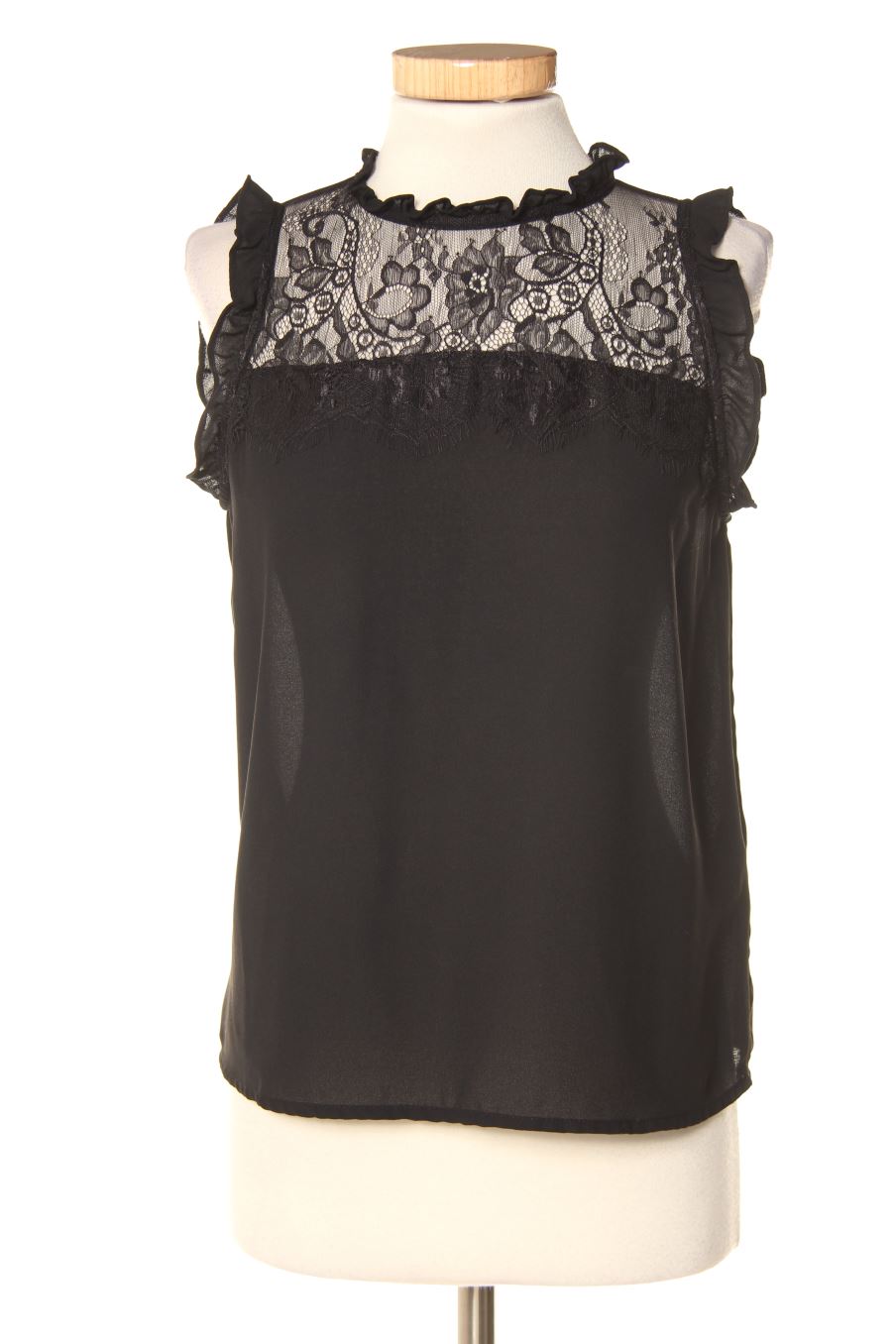Blusa a maniche corte de Zara de la talla S, de color nero