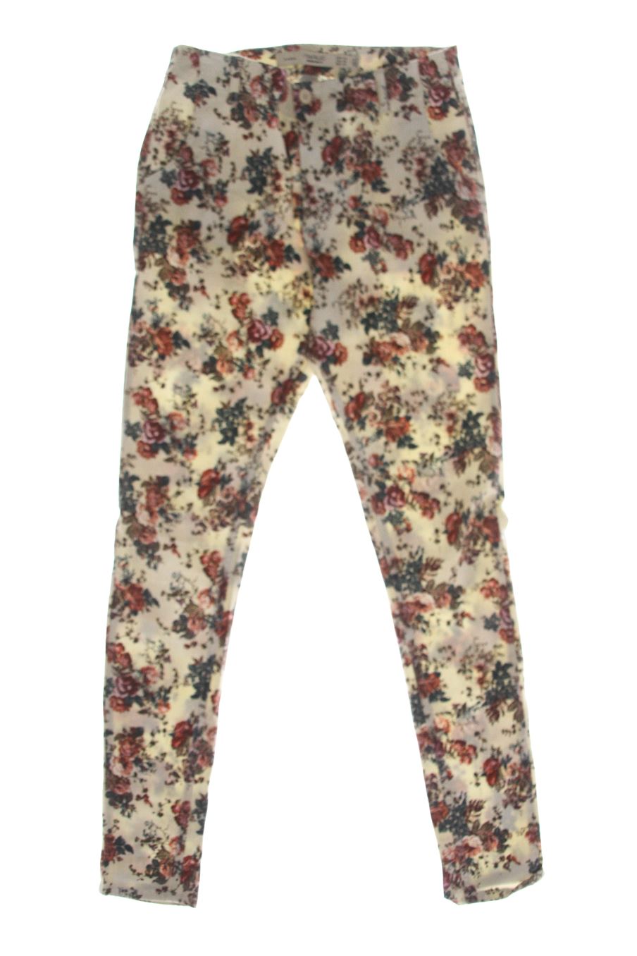 Jeans Trf (ZARA) de la taille 34, de couleur fleurs de denim