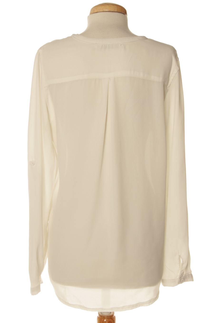 Blouse à manches longues Mulaya de la taille S, de couleur blanc
