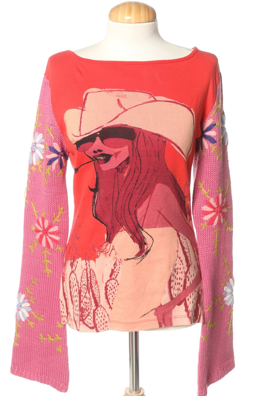 Camiseta manga larga de Custo Barcelona de la talla M, de color estampado