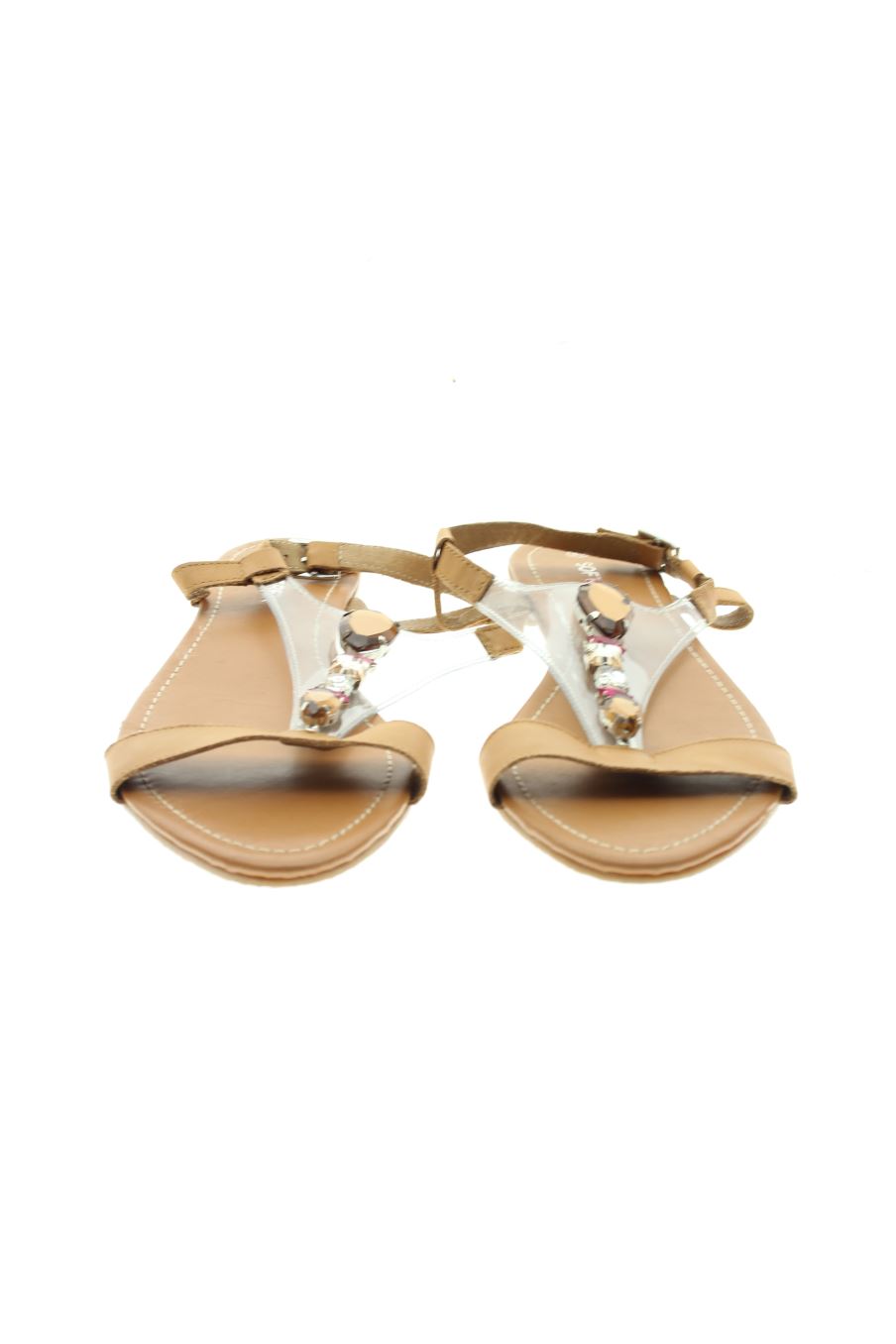 Sandalias planas de softgrey de la talla 39, de color marrón de