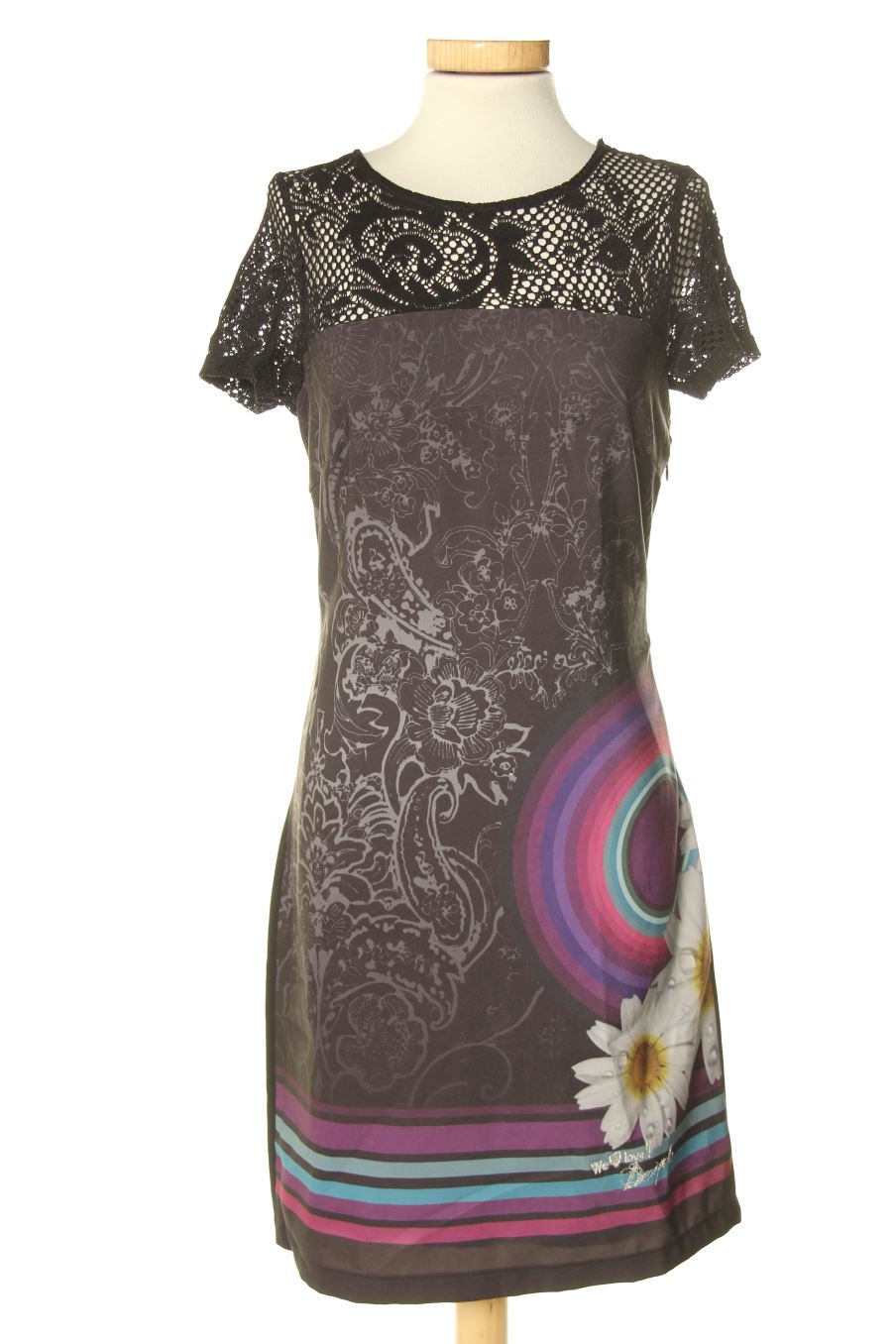 Robe casual Desigual de la taille 38, de couleur noir