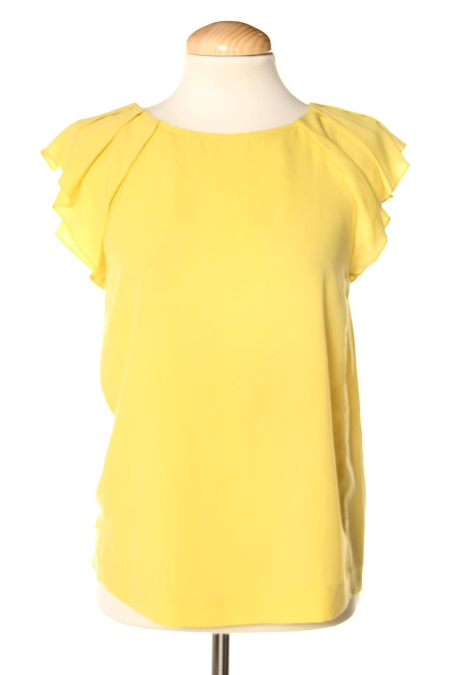 Blouse à manches courtes Zara de la taille XS, de couleur jaune
