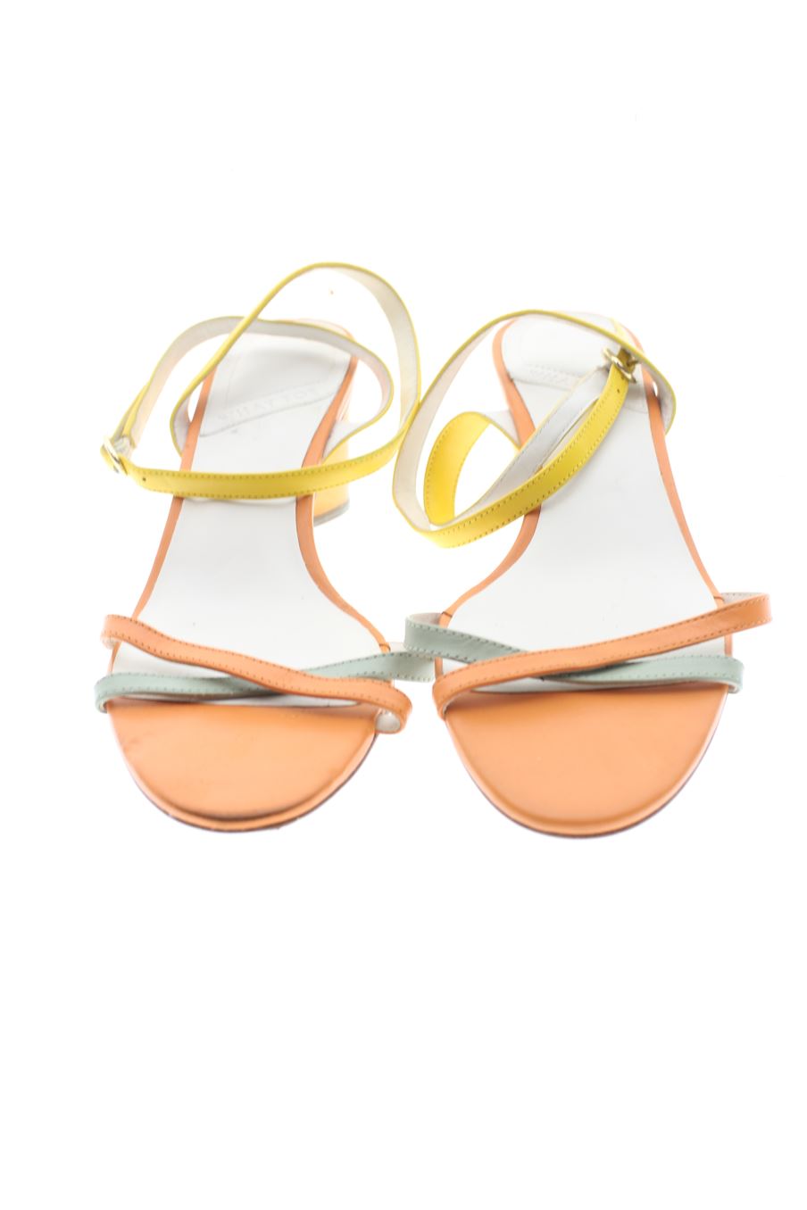 Sandalias tacon de What For de la talla 40, de color naranja de