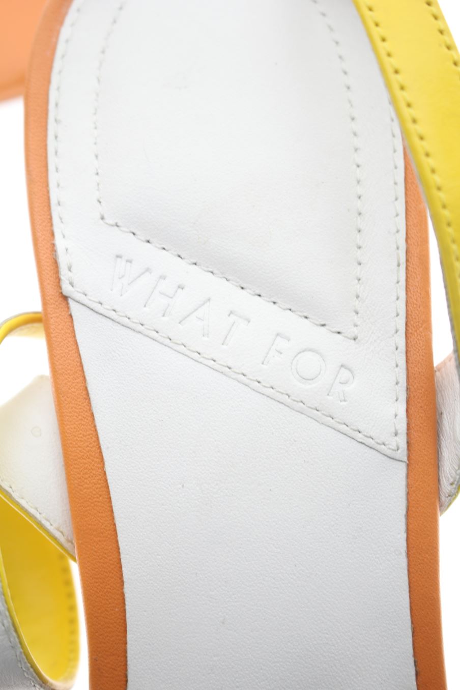 Sandalias tacon de What For de la talla 40, de color naranja de