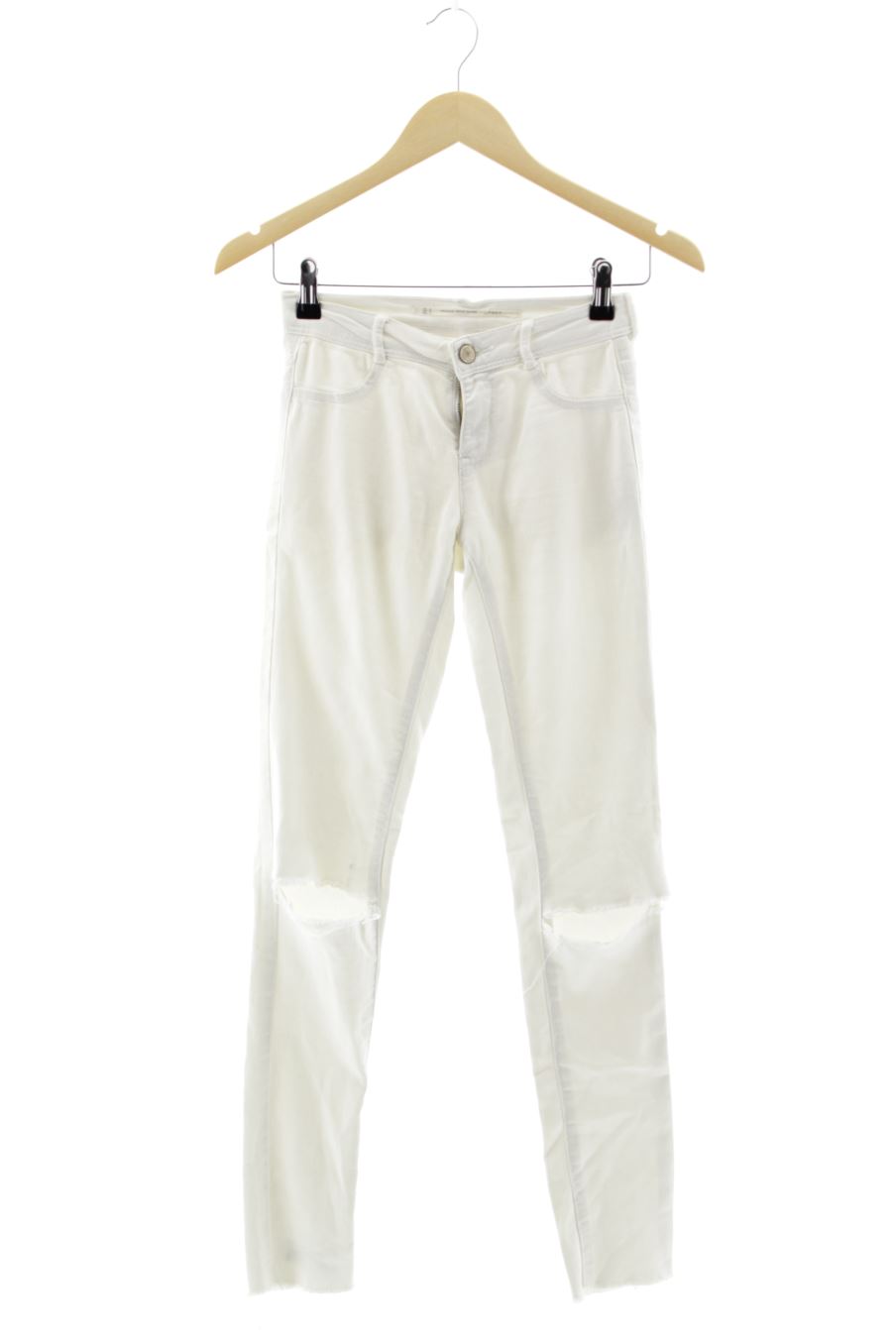 Jeans von Zara Größe 32, Farbe Weiss, aus Jeanskleidung für