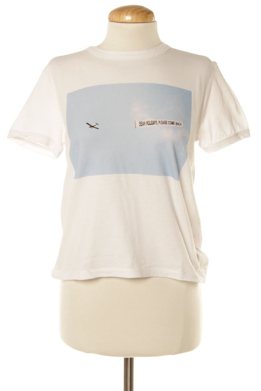 Camiseta de Zara de la talla S, de color blanco