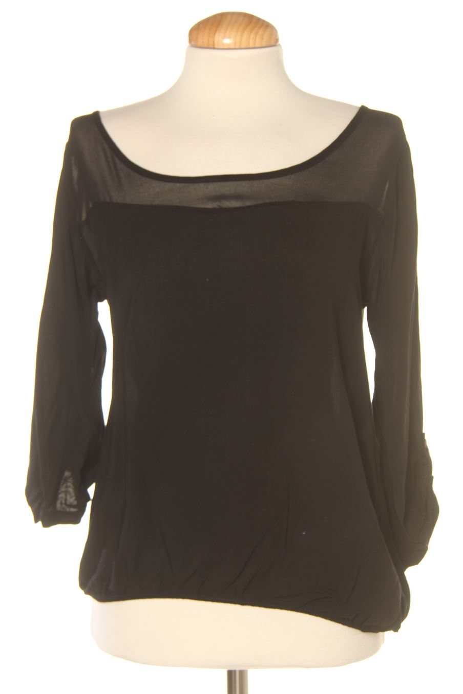 Blusa de manga larga de PERCENTIL de la talla S, de color negro