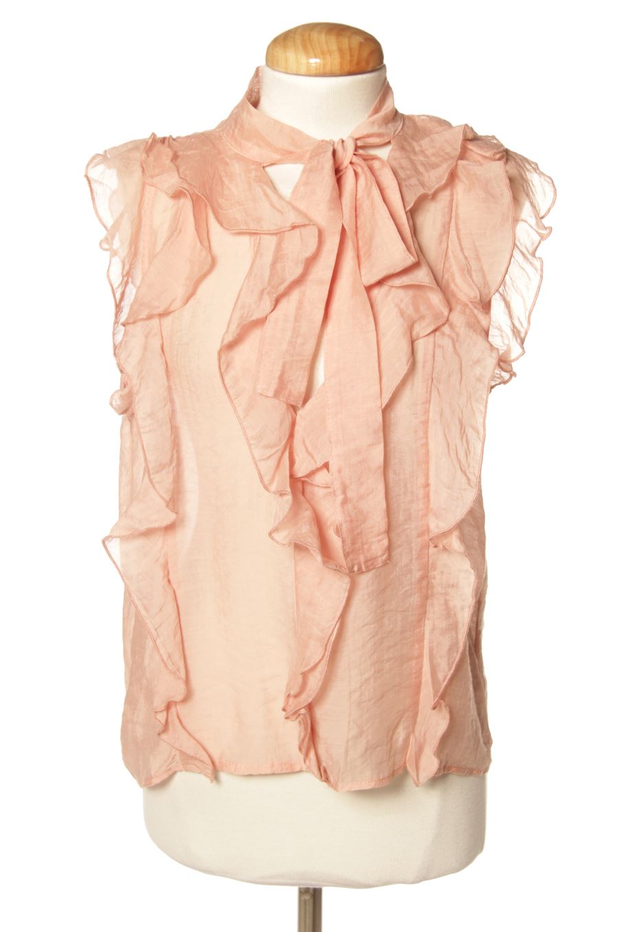 Blusa de manga corta de Zara de la talla XS, de color rosa