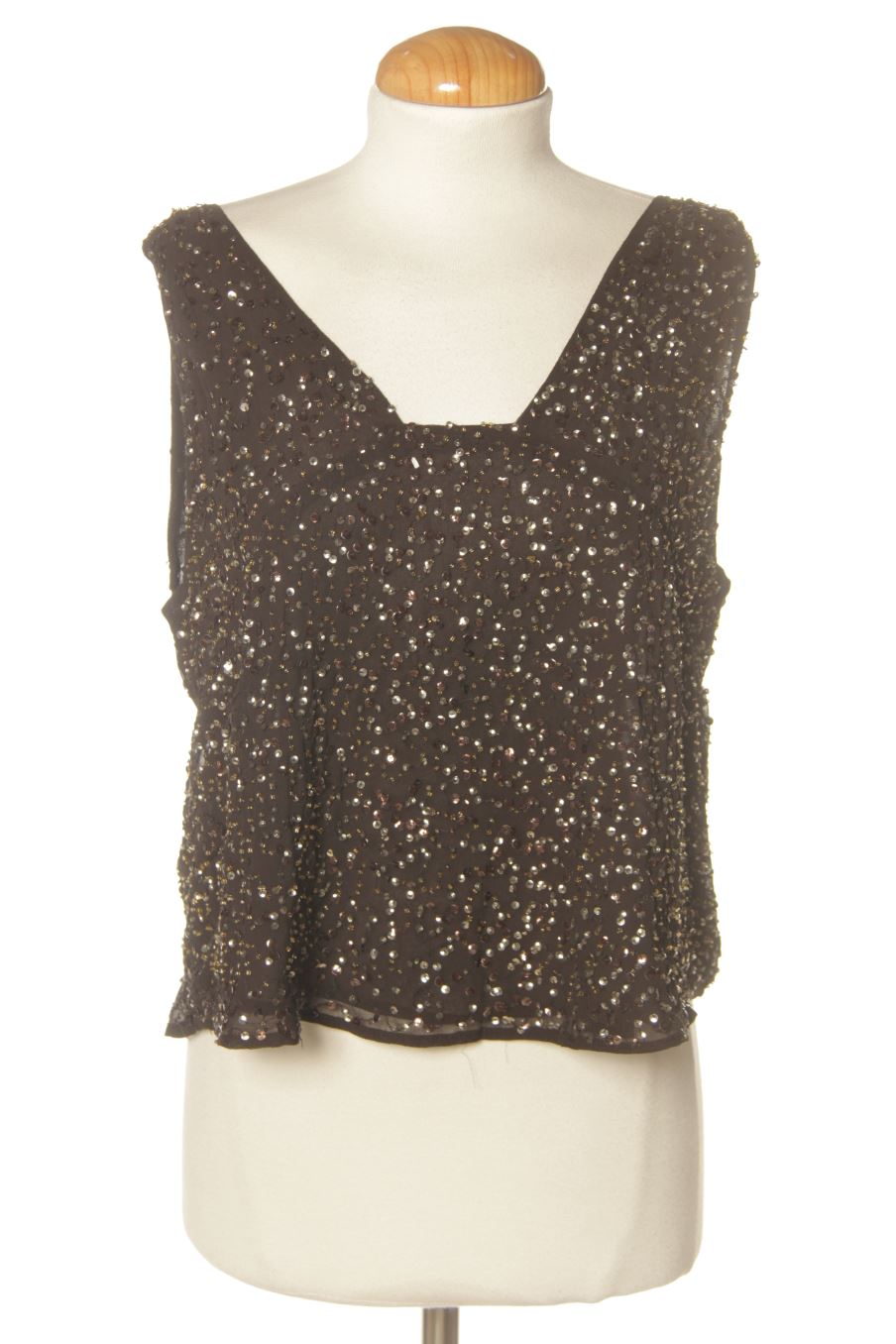 Top de Zara de la talla M, de color negro
