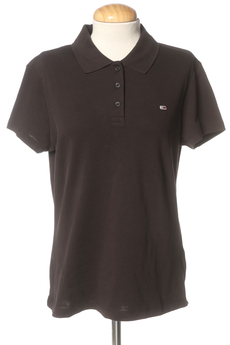 Poloshirt von Tommy Jeans Größe L, Farbe Schwarz, für