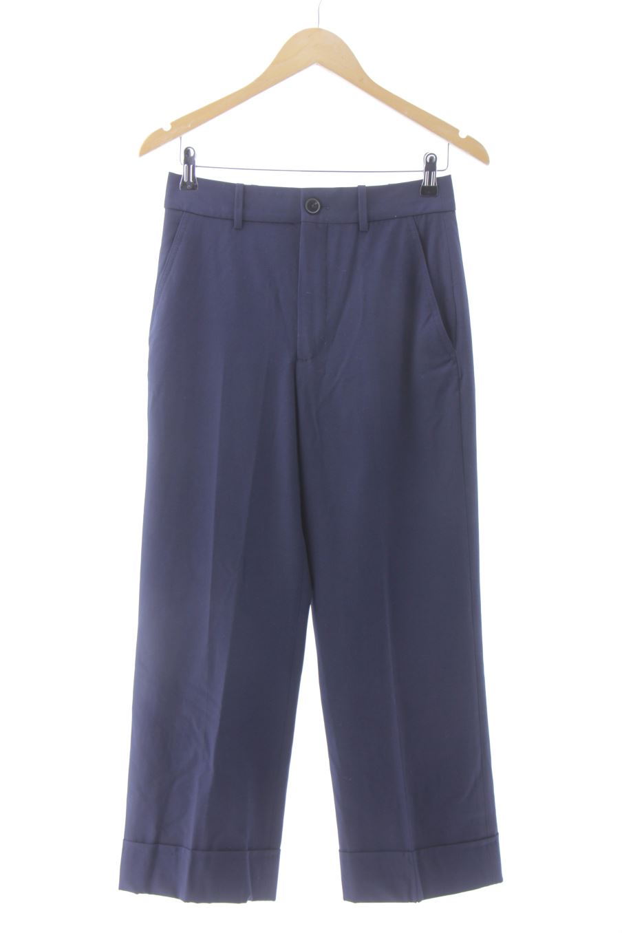 Pantalón de Zara de la talla XS, de color azul marino