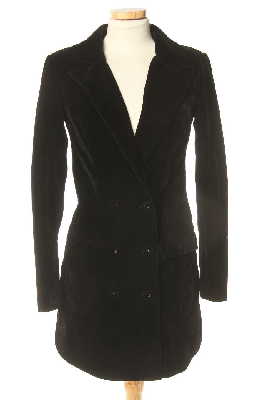 Manteau Boohoo de la taille 36, de couleur noir de velours