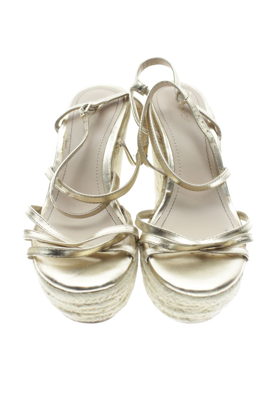 Plataformas de Mango de la talla 39, de color dorado de