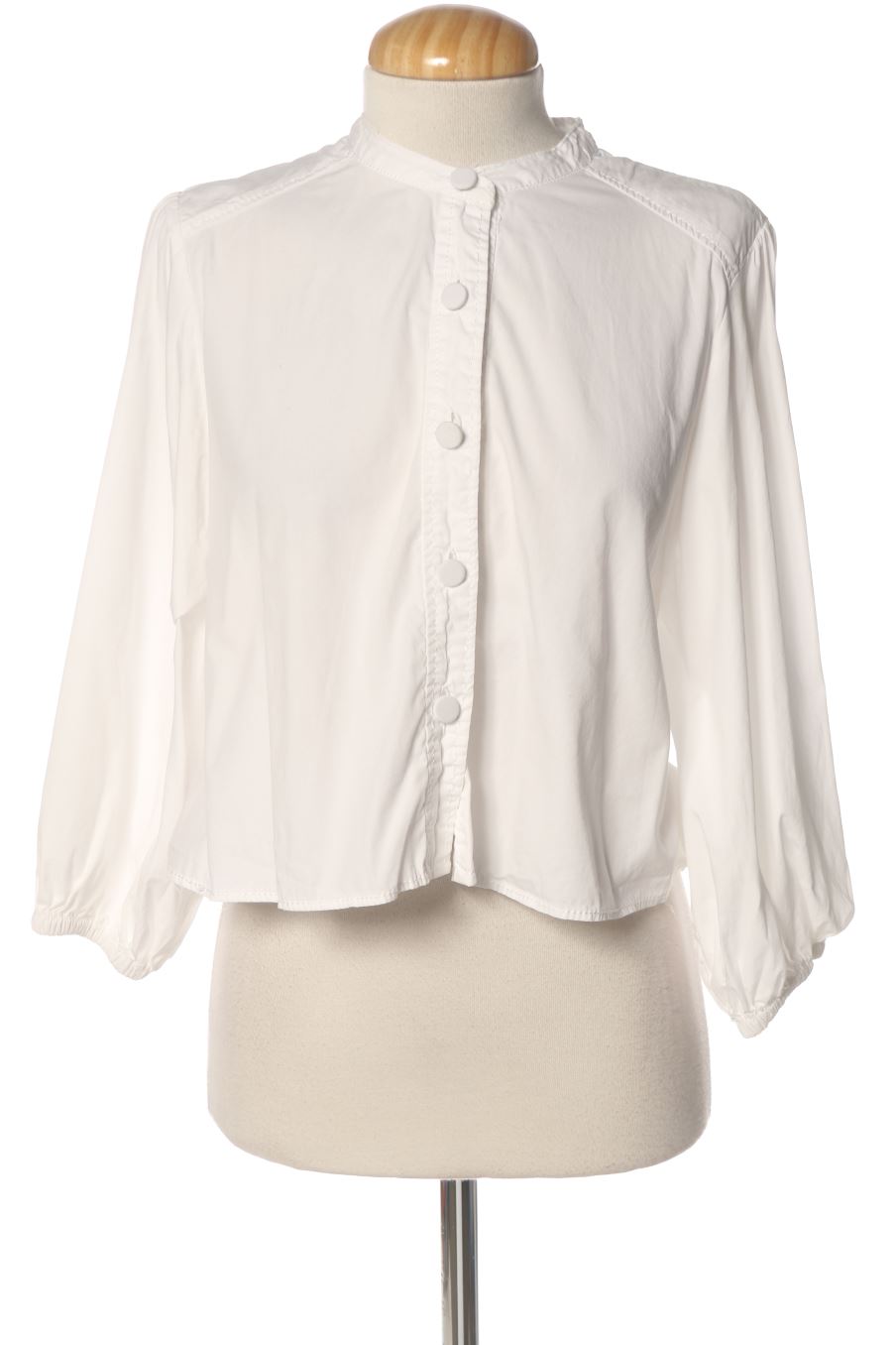 Blouse à manches longues Zara de la taille M, de couleur blanc