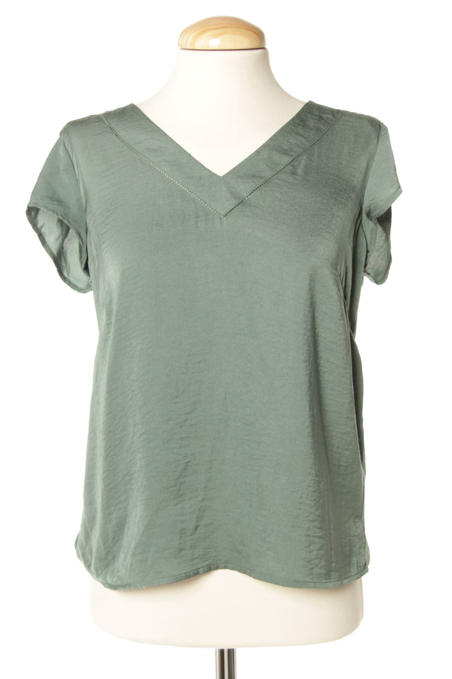 Blouse à manches courtes H&M de la taille 36, de couleur vert