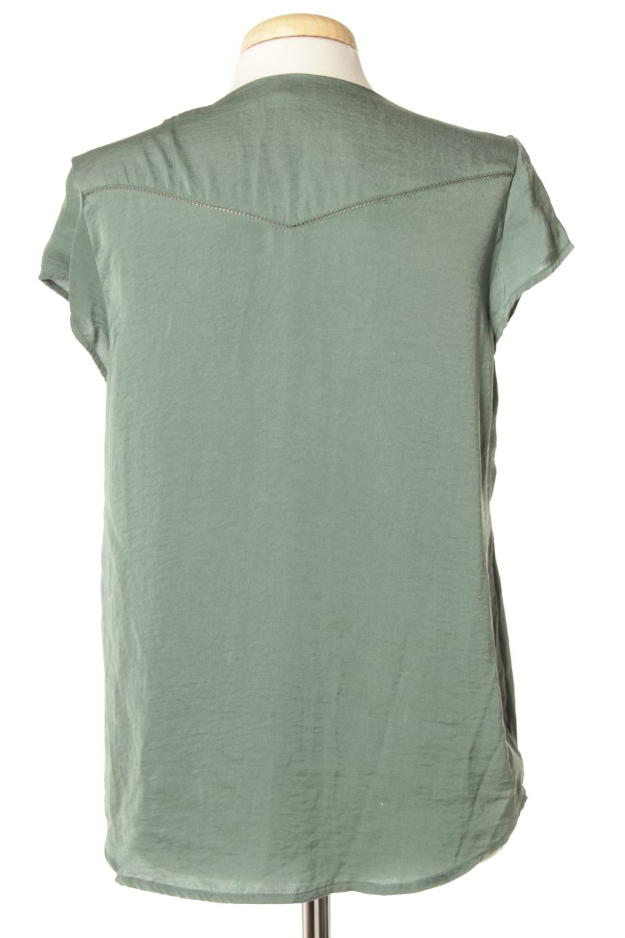 Blouse à manches courtes H&M de la taille 36, de couleur vert