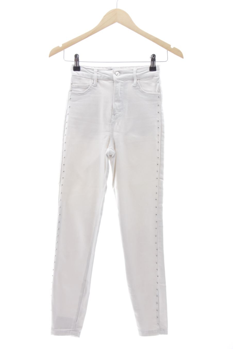 Jeans von Bershka Größe 34, Farbe Weiss, aus Jeanskleidung für